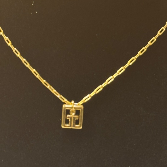 Givenchy Gold Chain Necklace with Logo Pendant - Picture 3 of 13